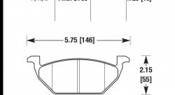 Колодки тормозные HB365N.728 HAWK HP+ передние AUDI / VW