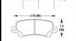 Колодки тормозные HB595F.589 HAWK HPS; 15mm