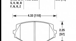 Колодки тормозные HB149S.505 HAWK HT-10 Mazda Miata MX-5 1.8L 13 mm
