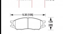 Колодки тормозные HB598F.606 HAWK HPS; 16mm