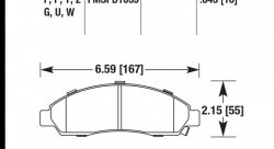 Колодки тормозные HB554W.643 HAWK DTC-30; Isuzu 17mm