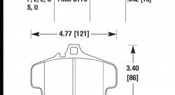 Колодки тормозные HB291S.642 HAWK HT-10  PORSCHE 911 (996) (997); Boxster (981)