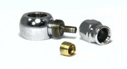 Фитинг banjo d10 mm, короткий D-03, хром 5091-03CH, Goodridge