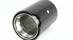 Насадка на глушитель, дизайн M Performance, карбон, D посадочный 62 мм / D наруж 90 мм крепеж винтом
