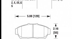 Колодки тормозные HB245E.631 HAWK Blue 9012 Honda 16 mm