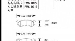 Колодки тормозные HB103U.590 HAWK DTC-70 GM Intermediate 15 mm