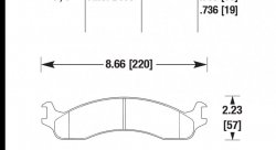 Колодки тормозные HB334Y.736 HAWK LTS
