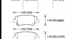 Колодки тормозные HB734Z.584 HAWK PC 2013 Veloster Turbo Rear