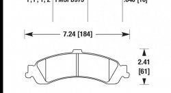 Колодки тормозные HB496Y.640 HAWK LTS