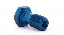 Болт (штуцер) для banjo M10x1 L=20mm алюминий СИНИЙ, Goodridge 992-03-31DBU