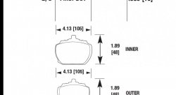 Колодки тормозные HB229S.580 HAWK HT-10 Triumph 15 mm