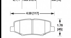 Колодки тормозные HB608F.630 HAWK HPS задние JEEP