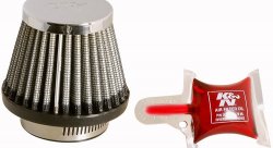 Фильтр нулевого сопротивления универсальный K&N RC-2490   Chrome Filter