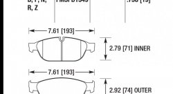 Колодки тормозные HB757F.758 HAWK HPS перед Audi A6 4G2, C7, 4GC; A7 4GA, 4GF; Allroad 4GH;