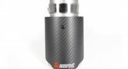 Насадка на глушитель, дизайн AKRAPOVIC EVO карбон, D посадочный 63 мм / D наруж 90 мм AC16390EV
