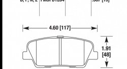 Колодки тормозные HB662N.587 HAWK HP Plus