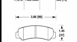 Колодки тормозные HB203N.550 HAWK HP Plus