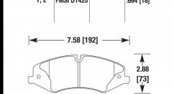 Колодки тормозные HB684Z.694 HAWK Perf. Ceramic  Range Rover Sport V8 5.0, 3.0TD