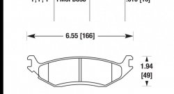 Колодки тормозные HB514P.610 HAWK SuperDuty задн. RAM 1500 