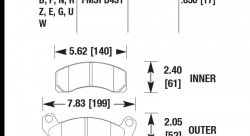Колодки тормозные HB263R.650 HAWK Street Race; 17mm