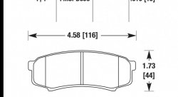 Колодки тормозные HB477Y.610 HAWK LTS задние LEXUS GX460, GX470; TOYOTA PRADO 150/120