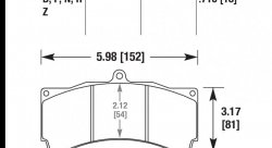 Колодки тормозные HB716R.710 HAWK Street Race; 18mm