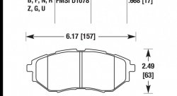 Колодки тормозные HB533B.668 HAWK Street 5.0 передние SUBARU Legacy / Outback / Tribeca