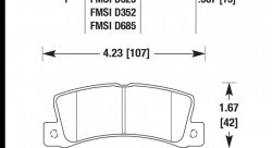 Колодки тормозные HB401F.587 HAWK HPS