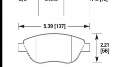 Колодки тормозные HB739B.715 HAWK HPS 5.0; 18mm