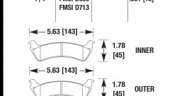 Колодки тормозные HB286Y.591 HAWK LTS