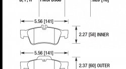 Колодки тормозные HB755B.620 HAWK Street 5.0 задн MB CLS C218; C219; E W212;