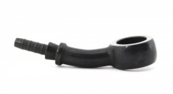 Фитинг banjo d10 mm, 20°, вправо D-03 нерж. сталь, ЧЕРНЫЙ под опрессовку S5093R-03CBK, Goodridge