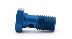 Болт (штуцер) для banjo M10x1.25 L=20mm алюминий СИНИЙ, Goodridge 992-03-32DBU