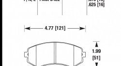 Колодки тормозные HB231N.625 HAWK HP Plus