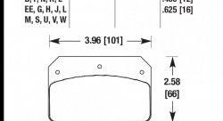 Колодки тормозные HB100J.625 HAWK DR-97  ALCON PNF0084X284 / WILWOOD Dynalite