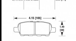 Колодки тормозные HB600F.539 HAWK HPS задние Infiniti EX, G, M, FX
