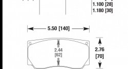 Колодки тормозные HB221G1.10 HAWK DTC-60 AP Racing, Wilwood 28 mm