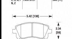 Колодки тормозные HB352F.665 HAWK HPS передние SUBARU Impreza, Legacy, Forester, Outback