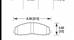 Колодки тормозные HB714P.715 HAWK SuperDuty; 18mm