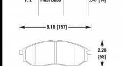 Колодки тормозные HB387F.547 HAWK HPS передние INFINITI FX / G /  M  (USA)