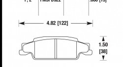 Колодки тормозные HB440Z.606 HAWK PC задние CADILLAC / PONTIAC