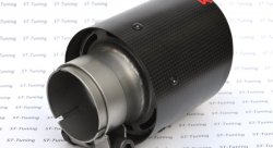 Насадка на глушитель, дизайн AKRAPOVIC карбон, D посадочный 63 мм / D наруж 101 мм AC163101