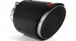 Насадка на глушитель, дизайн AKRAPOVIC EVO карбон, D посадочный 63 мм / D наруж 114 мм AC163114EV