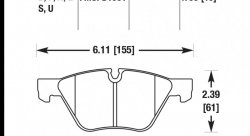Колодки тормозные HB534Z.750 HAWK Perf. Ceramic передние BMW 120, 125, 130, 318, 320, 325, 330, 525