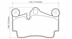 Колодки тормозные DC0978V16 DC brakes Street STR.S, задние PORSCHE Cayenne (955) / Audi Q7 / Touareg