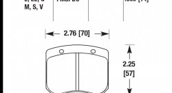 Колодки тормозные HB108M.560 HAWK Black AP Racing, FF 2000 14 mm