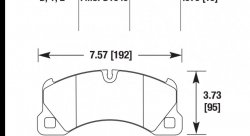 Колодки тормозные HB720B.575 HAWK HPS 5.0; перед PORSCHE CAYENNE 955, 92A; PANAMERA; TOUAREG
