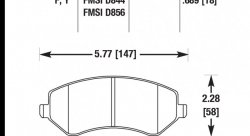 Колодки тормозные HB373F.689 HAWK HPS Jeep Liberty (KJ) 2002-2007