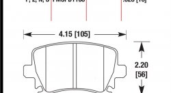 Колодки тормозные HB544N.628 HAWK HP+ задние AUDI TT 8J, A6, Allroad 4H, A3 / VW Golf 5,6 , Passat C