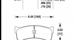 Колодки тормозные HB348U.980 HAWK DTC-70 Brembo 25 mm